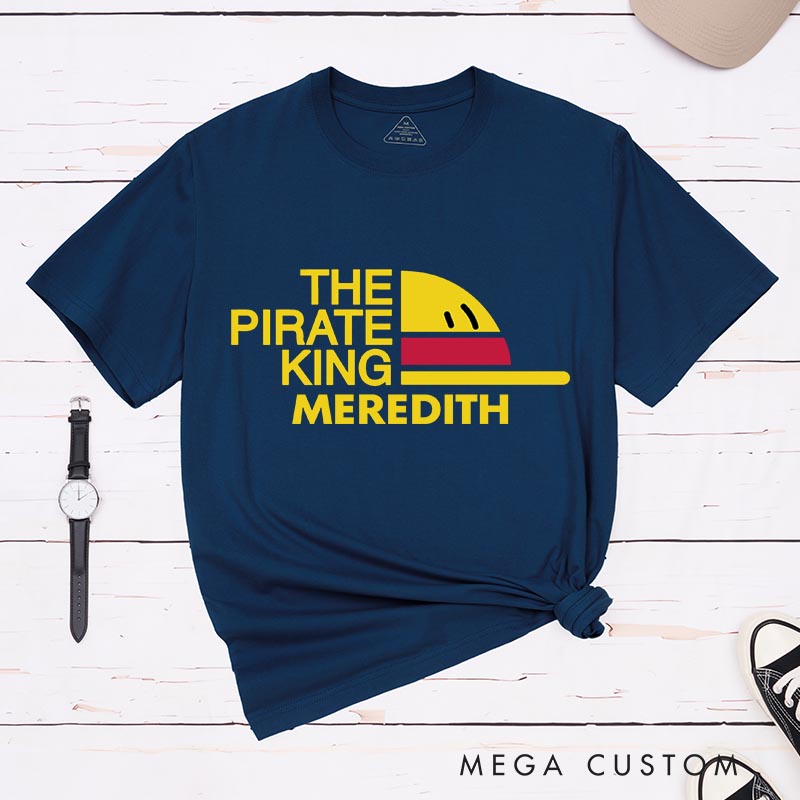 Personalized Anime the Pirate King Classic T-Shirts Japanese Manga Tshirt Comic Shirt for Anime Lovers