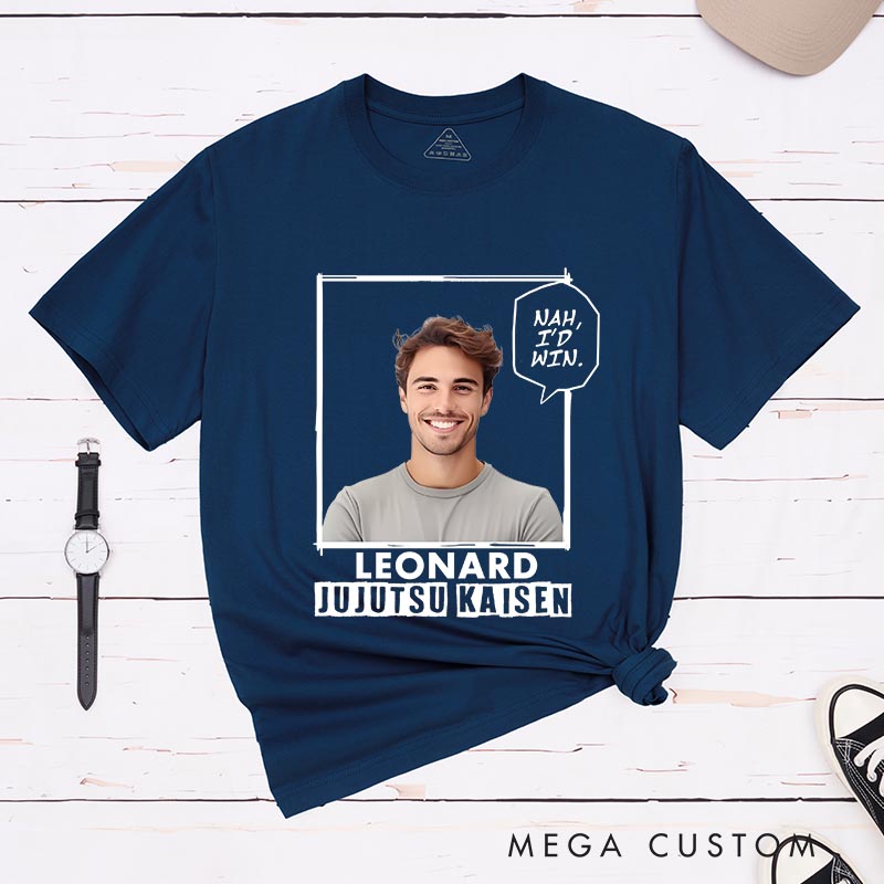 Personalized Nah I'd Win Anime Classic T-Shirts Japanese Manga Tshirt for Anime Lovers Photo Shirt