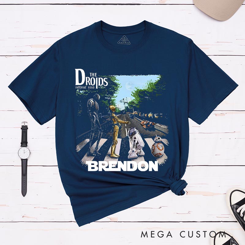 Personalized Androids Road Classic T-Shirts Movie Music Mashup Funny Tshirt for Movie Lovers Music Lovers