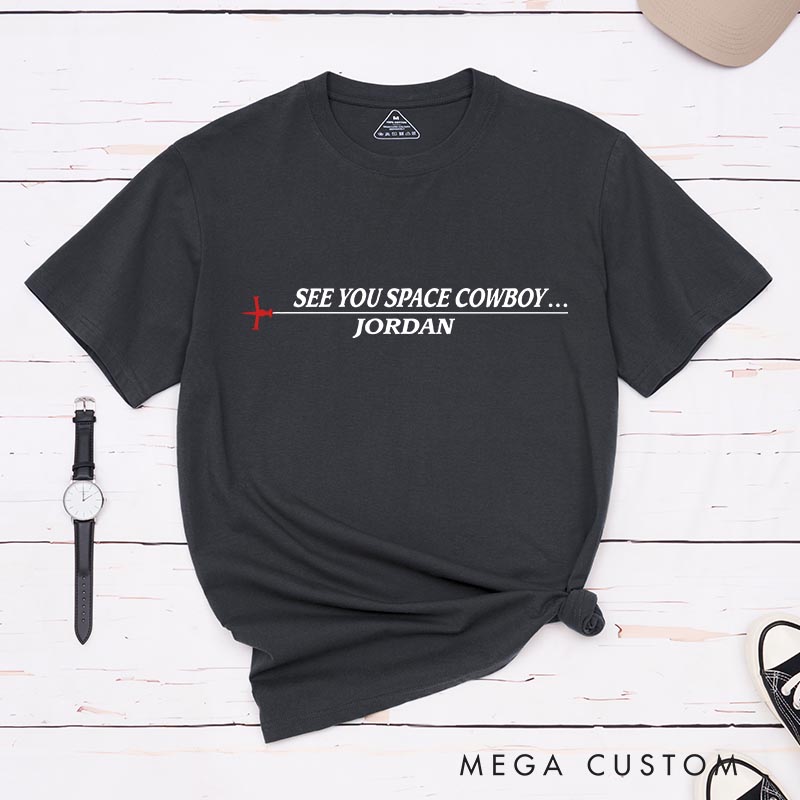 Personalized See You Space Cowboy 90s Anime Classic T-Shirts Japanese Manga Tshirt for Anime Lovers
