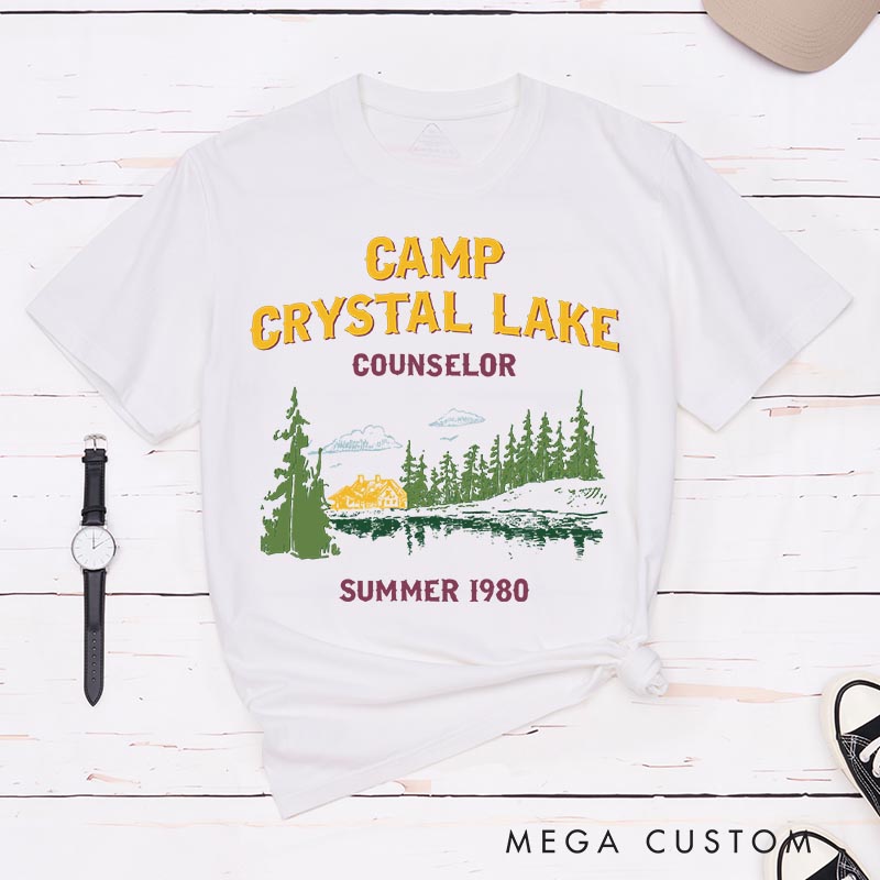 Personalized Vintage Camp Lake Classic T-Shirts Horror Movie Tshirt 80s Horror Movie Shirt