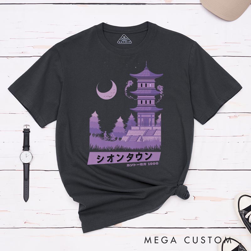 Personalized Lavender Town Anime Classic T-Shirts Video Game Tshirt for Gamers Anime Lovers 90s Japanese Style