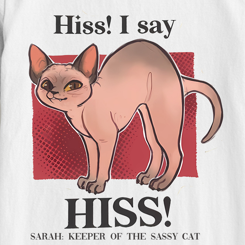 Personalized I said Hiss Game Classic T-Shirts CRPG Video Game Tshirt Fantasy Game Shirt Animal Lover Cat Mom Cat Dad