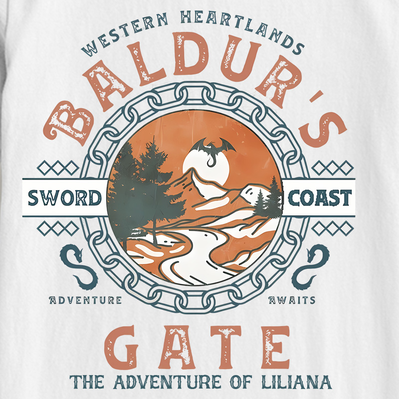 Personalized the Gate Journey Game Classic T-Shirts CRPG Video Game Tshirt Fantasy Game Shirt