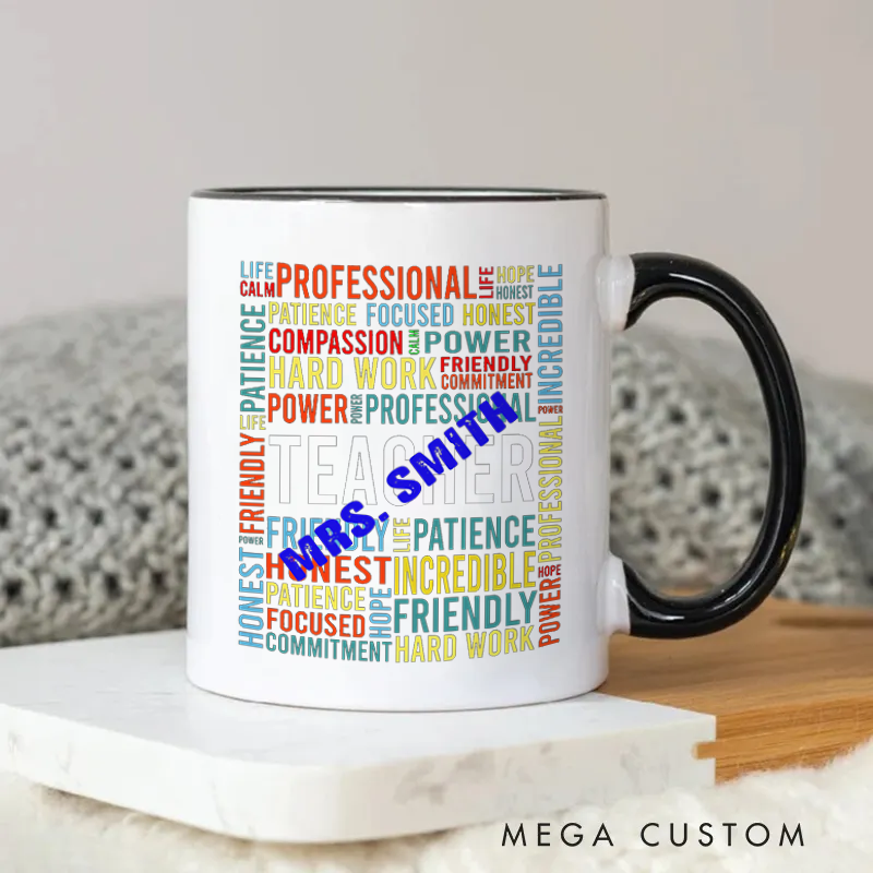 Personalized Teachers Mug Professional Power Patience Gift for Teachers