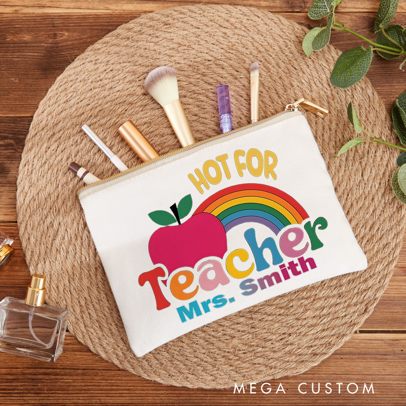 Personalized Makeup Bag Hot for Teacher Fun and Playful Gift for Teachers