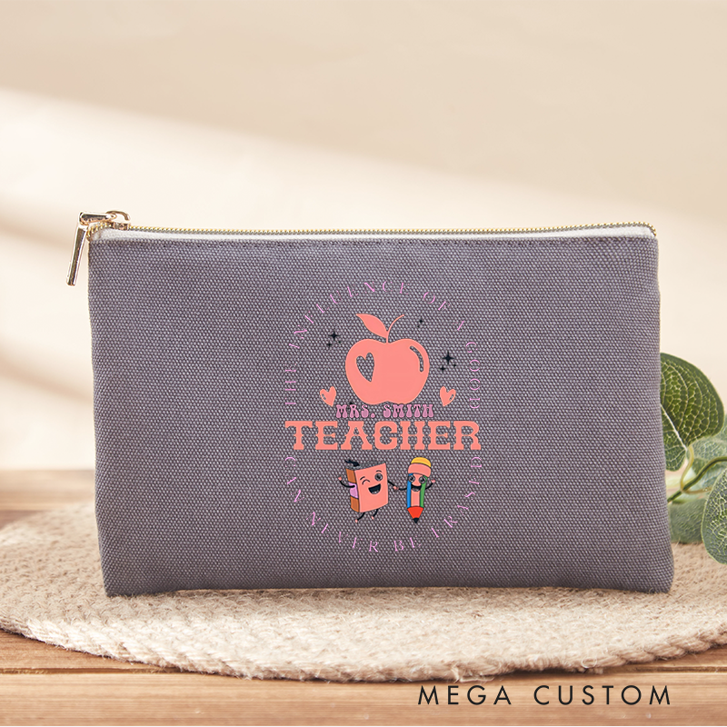 Personalized Teacher Makeup Bag the Influence of a Good Teacher Can Never Be Erased Cute Gift for Teachers