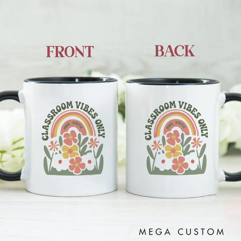 Personalized Teachers Mug Helping Little Minds Grow Floral Mug Beautiful and Heartwarming Gift for Teachers