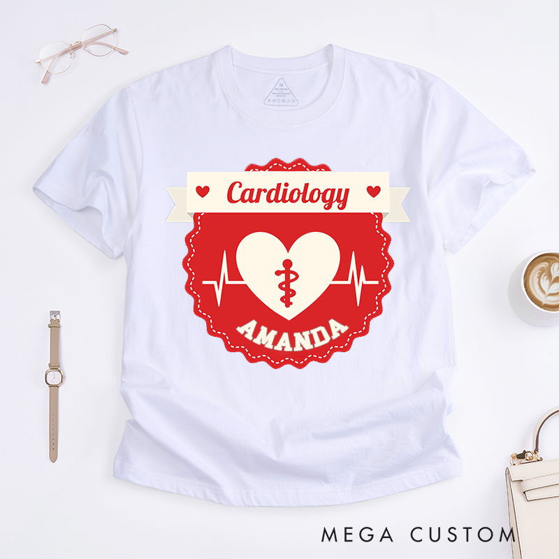 Personalized T-Shirts Cardiology Nurse Elegant Shirt Perfect Gift for Cardiology Nurses