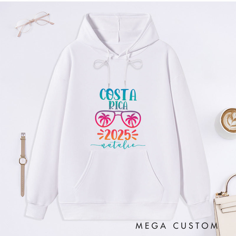 Personalized Costa Rica 2025 Classic Hoodies San Hose Travel T-shirt Summer Family Tee Costa Rica Vacation Shirt Cute Beach Shirt