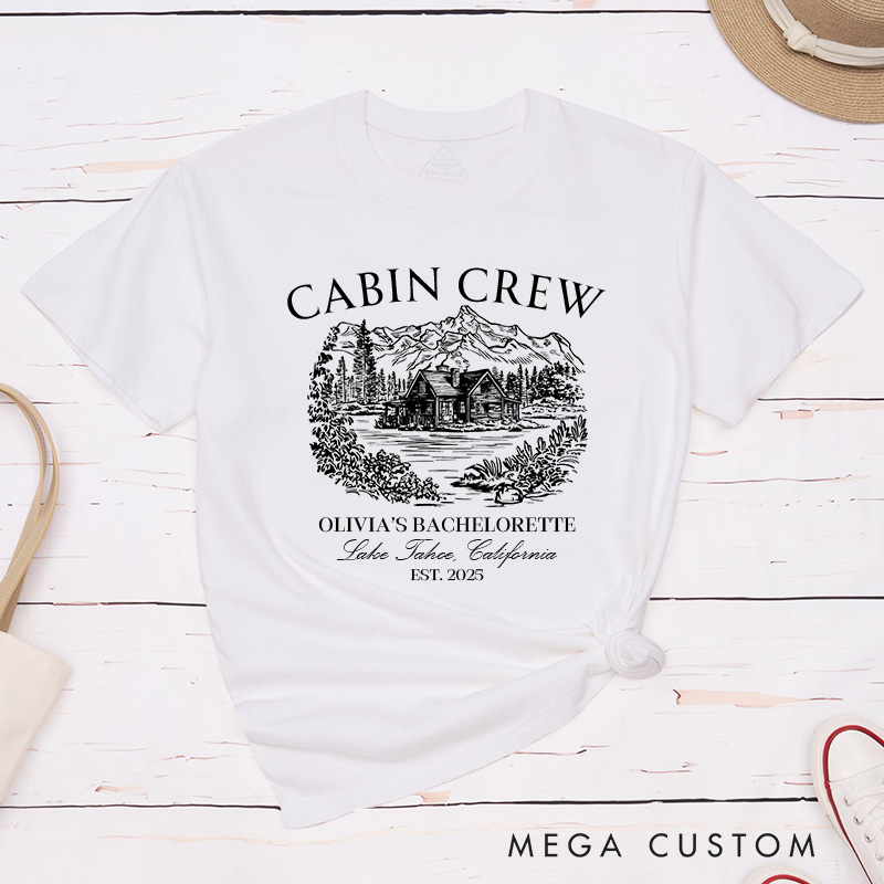 Personalized Bride Cabin Crew Matching T-Shirt Team Bride the Bach T-Shirt Bridesmaid T-Shirt Bridesmaid Wedding Bachelorette Party Gift