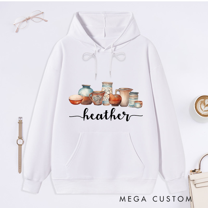 Personalized Pottery Lover Classic Hoodies for Ceramics Artist Gift for Pottery Teacher Pottery Maker Hoodies