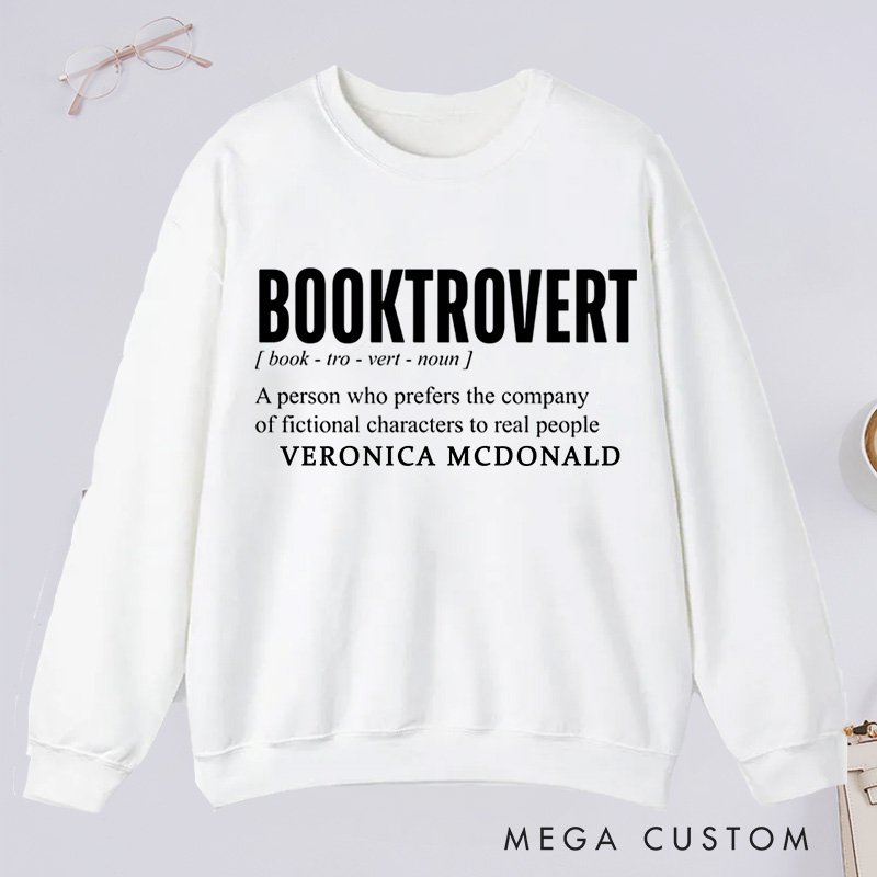 Personalized Booktrovert Definition Classic Sweatshirts Funny Book Lover Teacher shirt Librarian shirt Book Lover Gift