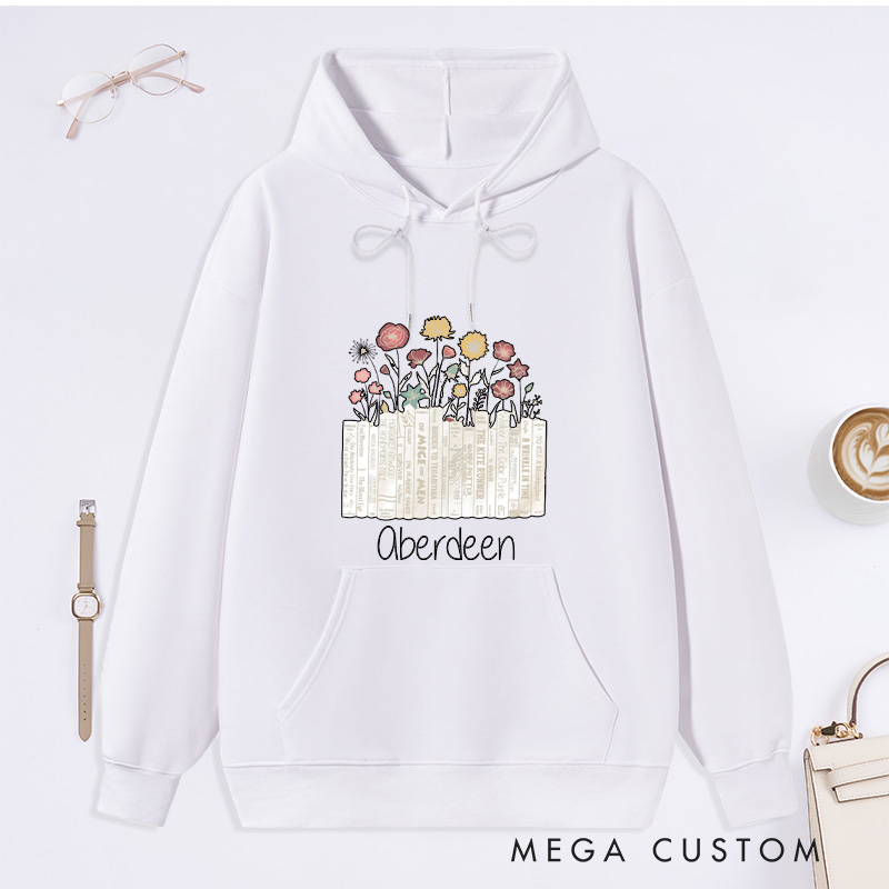 Personalized I'm with the Banned Classic Hoodies Custom Book Lover Hoodies with Name Reading Hoodies Librarian Gift Book Lover Gift for Reader