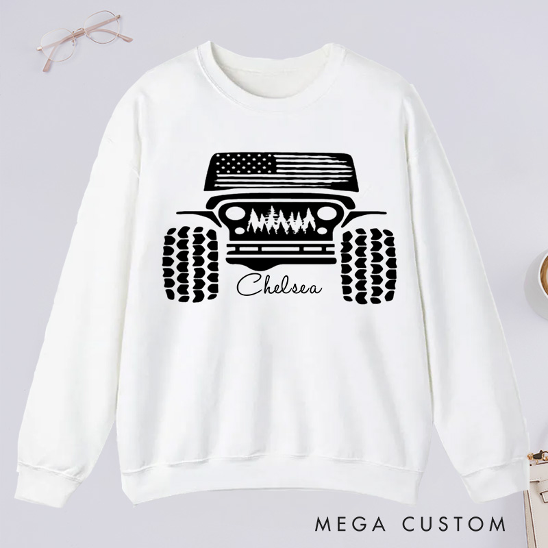 Personalized US Off Road Forest Classic Sweatshirts Gifts for Travel Enthusiasts