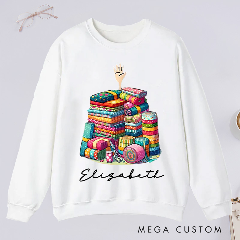 Personalized I'm Ok Classic Sweatshirts Sewing Lover Shirt Funny Sewing Shirt Quilting Gift For Quilter Quilting Lovers 