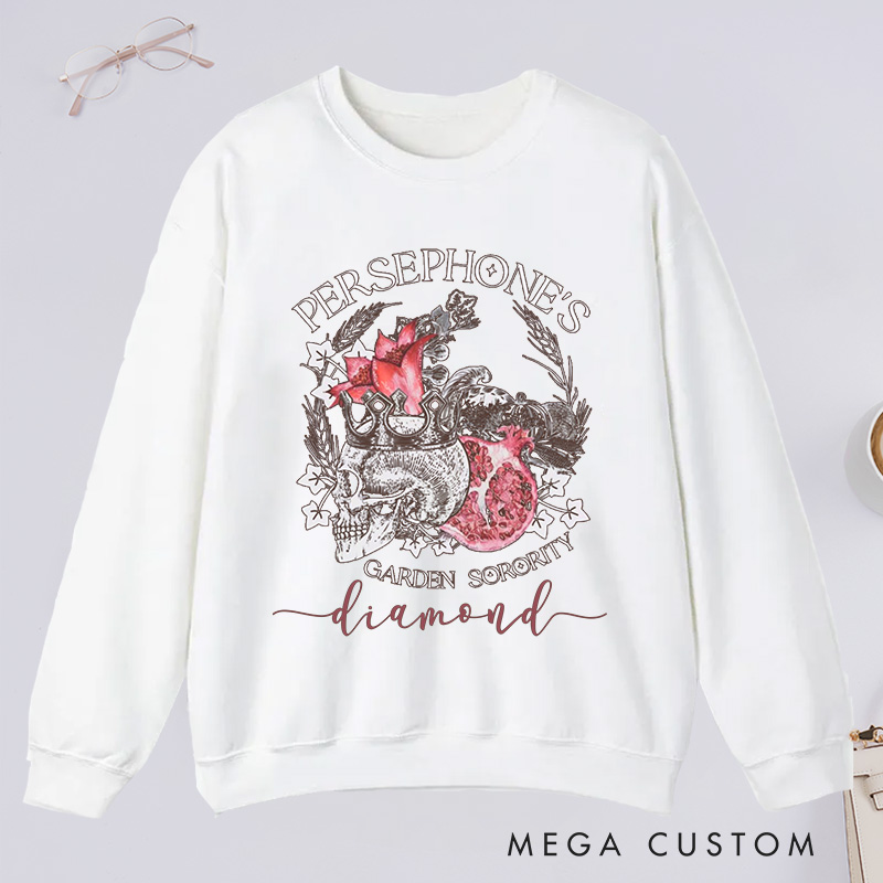 Personalized Persephone's Garden Classic Sweatshirts Garden Sorority Sweatshirt with Name Plant Lover Gift Gardening Gift for Gardener