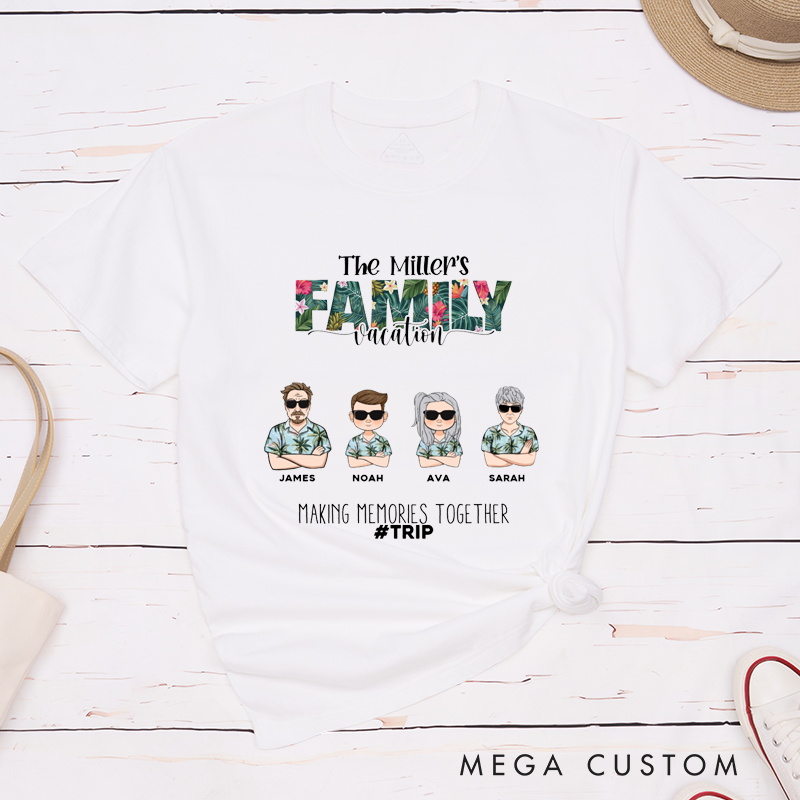 Personalized Family Vacation Making Memories Together Classic T-shirt