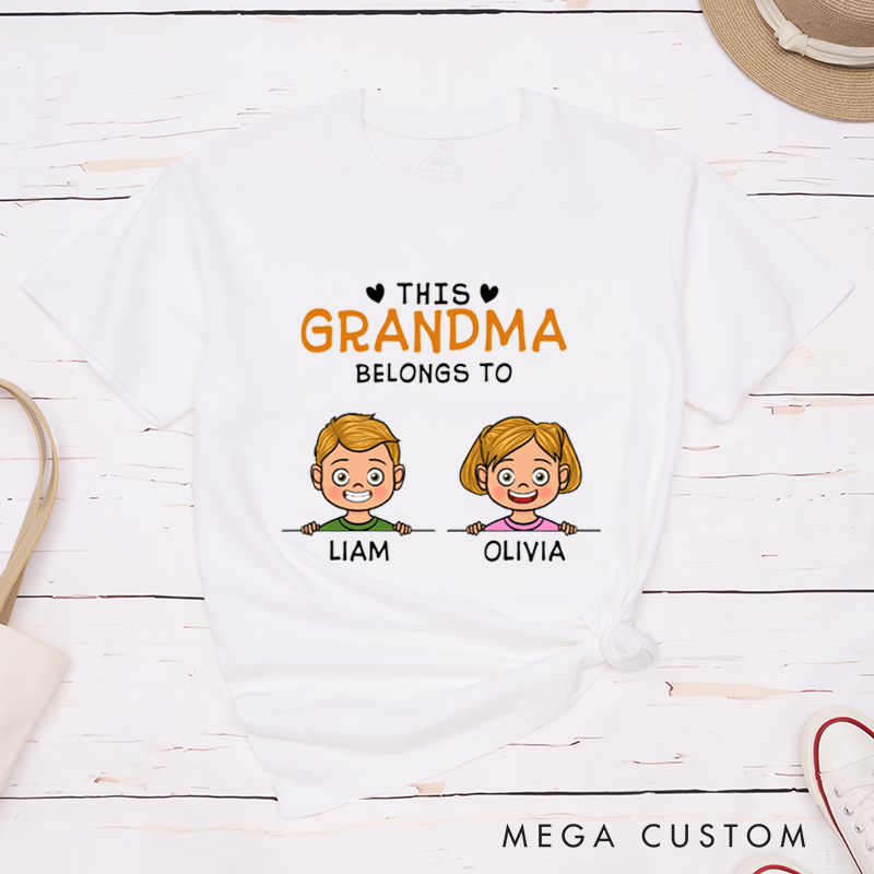 Personalized This Grandma Belongs To Classic T-shirt