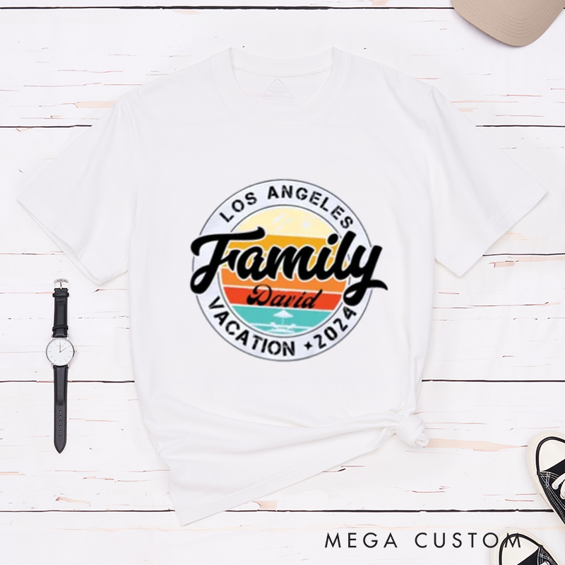 Personalized 2025 Family Vacation Custom Tee Family Trip Outfit for Summer Adventures Classic T-Shirt