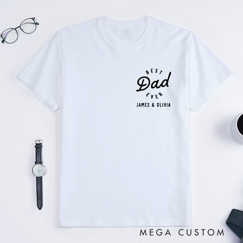 Personalized Best Daddy ever Chest Pattern Design Classic T-shirt