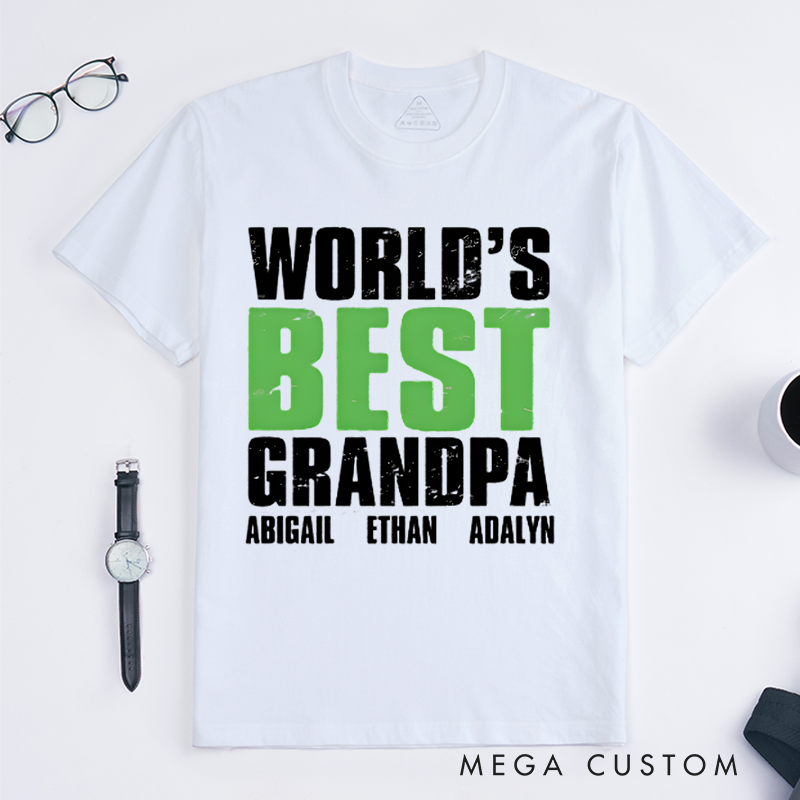 Personalized a Gift World's Best Grandpa Classic T-shirt