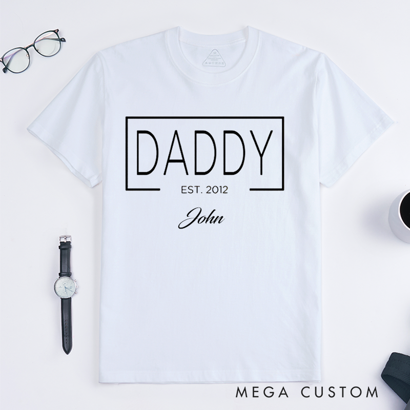 Personalized Gift for Daddy Minimalist Style Design Classic T-shirt