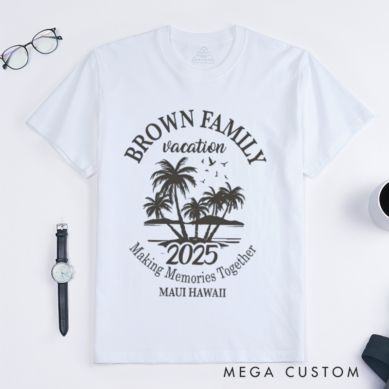 Personalized 2025 Family Vacation Matching Shirts and Make Memories in Comfort and Style Classic T-shirt