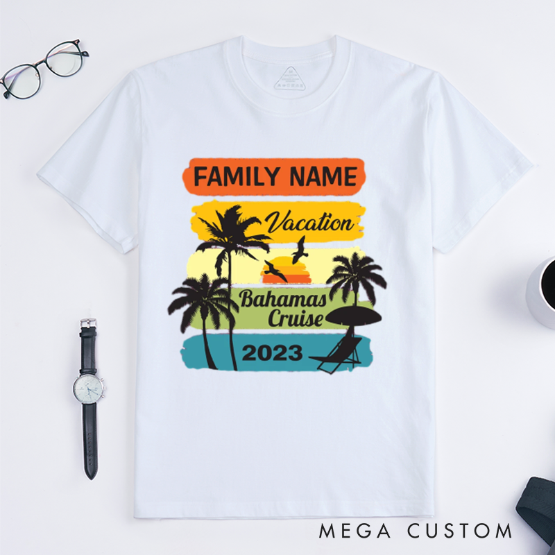 Personalized Custom Family Vacation Shirts Beach Trip Matching Classic T-shirt