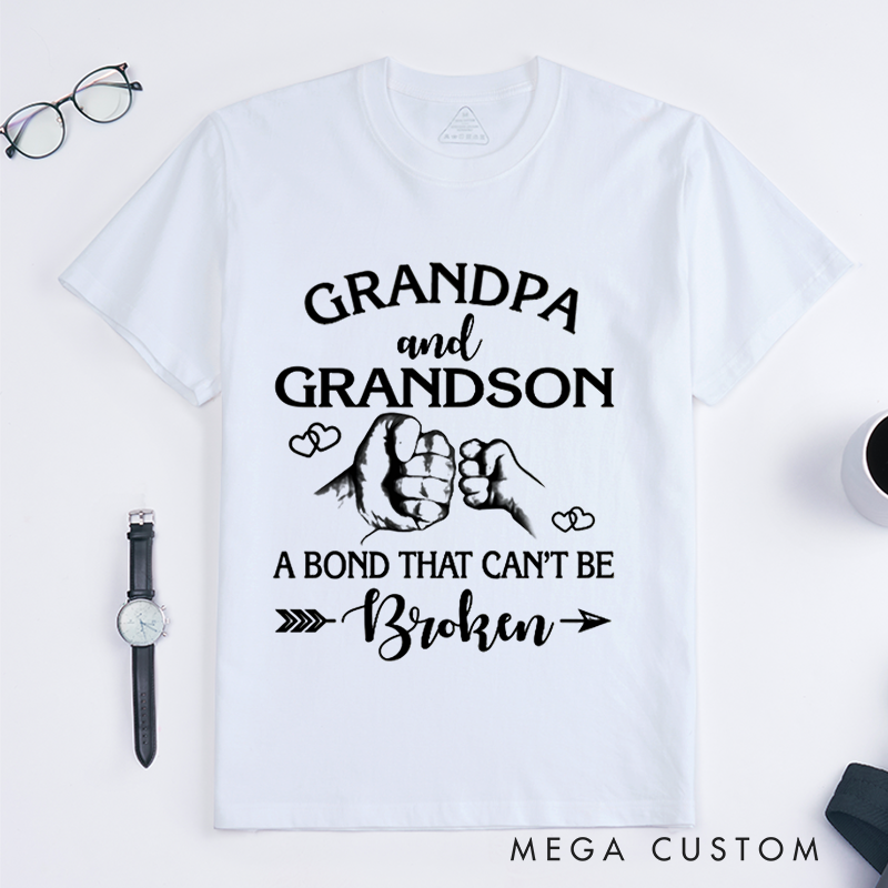 Personalized Grandpa and Grandsons Bond that Can't be Broken Classic T-shirt