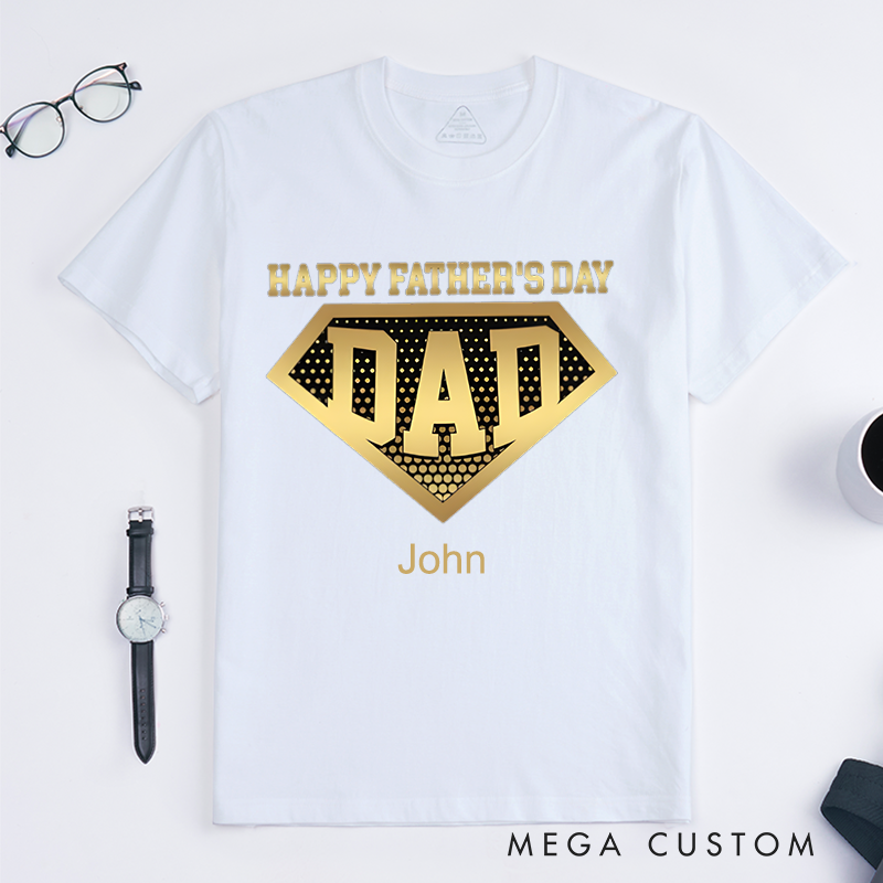 Personalized Happy Father Day Gift Super Hero Dad Classic T-shirt