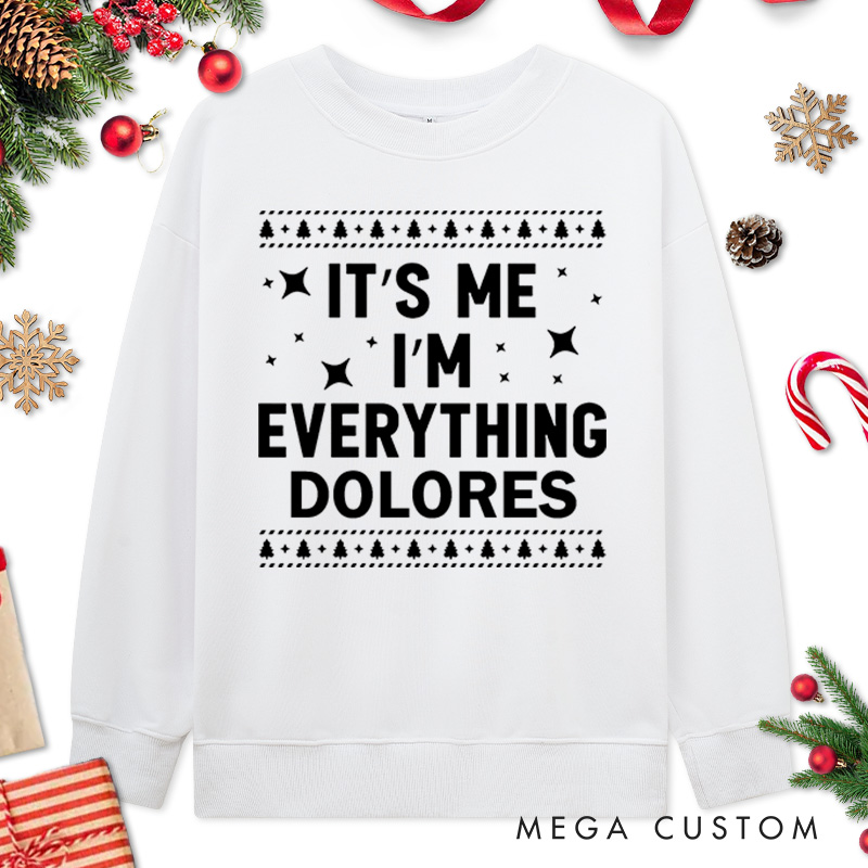 Personalized Couple I Have Everything I Want for Christmas Sweatshirt with Name Xmas I'm Everything Sweatshirt for Husband Wife Boyfriend Girlfriend