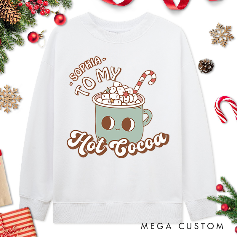 Personalized Couple You're the Marshmallows To My Hot Cocoa Xmas Sweatshirt Couple Christmas Matching Sweatshirt for Husband Wife Boyfriend Girlfriend