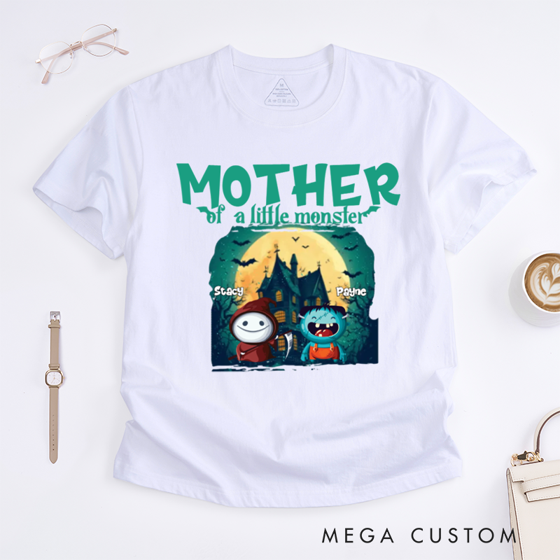 Personalized Mom Grandma of Little Monsters Classic T-Shirt Gift Ideas for Halloween