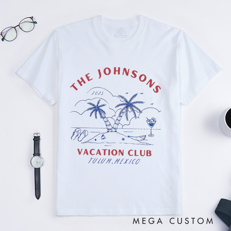 Personalized Comfort Colors Family Vacation Shirts and Beach Trip Summer Reunion Classic T-shirt