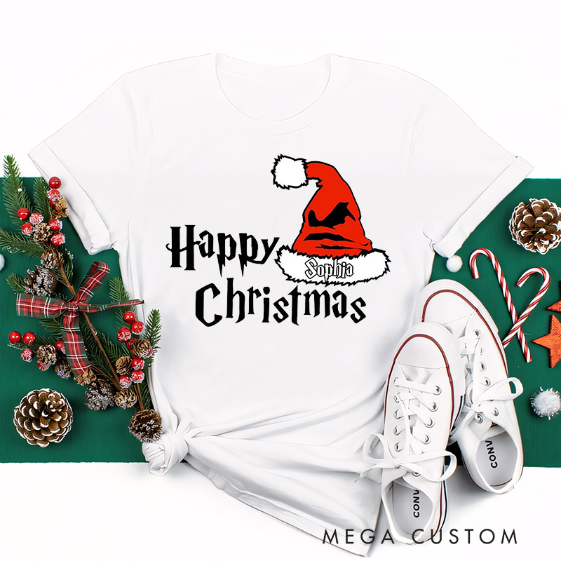 Personalized Happy Christmas Movies Classic T-Shirts Fantasy Magic Film Tshirt Movie Holiday Shirt