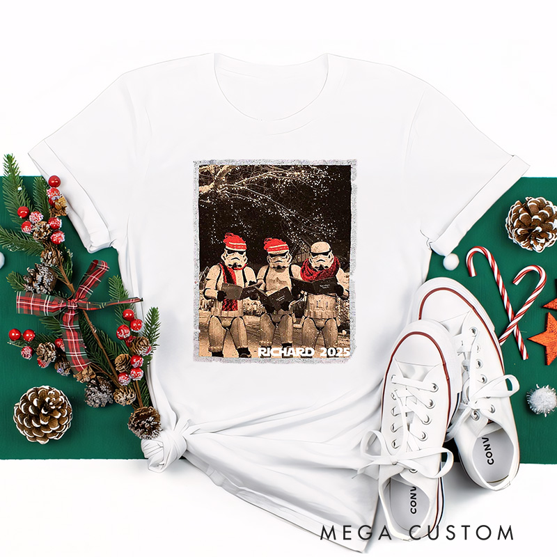 Personalized the Photo Christmas Classic T-Shirts Galaxy War Film Tshirt Movie Holiday Shirt