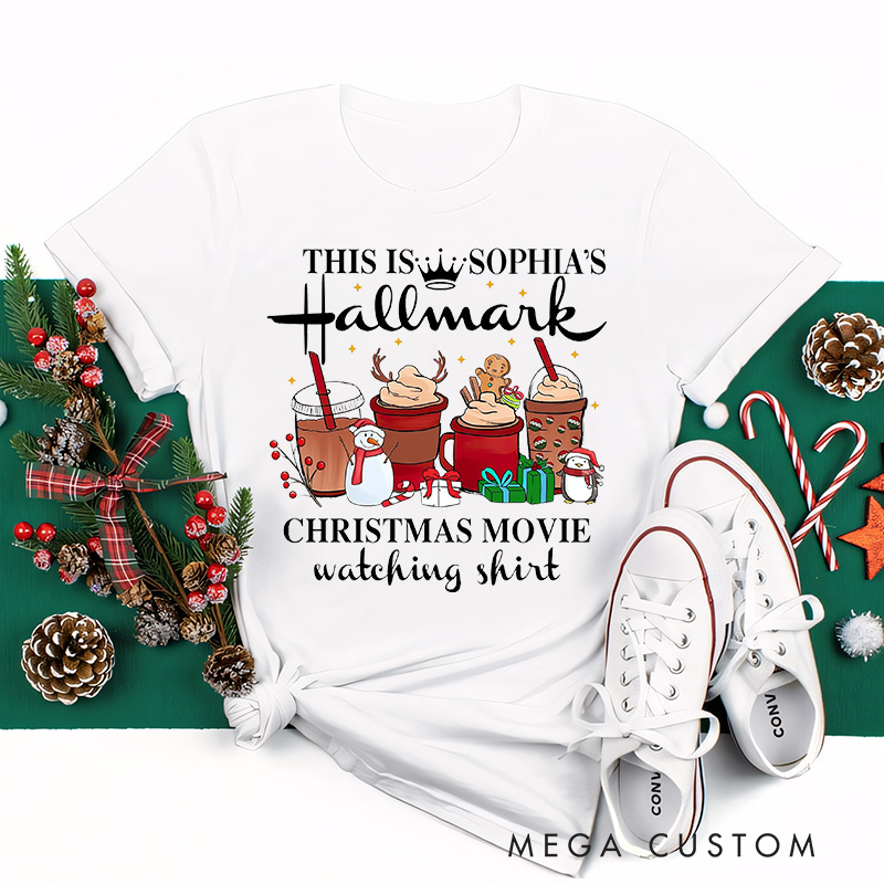 Personalized I'm Watching Christmas Movies Classic T-Shirts Christmas Film Tshirt Movie Holiday Shirt