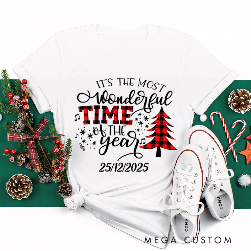 Personalized Classic T-Shirts It's the Most Wonderful Time of the Year T-Shirts Christmas Tee