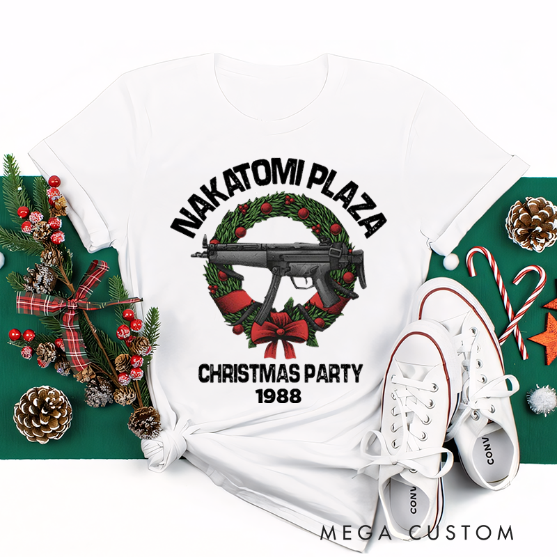 Personalized Classic T-Shirts Nakatomi Plaza Christmas Party Tee Patriotic Tribute Tee American Pride Veteran Support