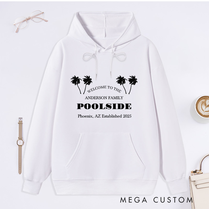 Personalized Hoodie Custom Family Name and Year Comfortable Christmas Sweatshirt for Housewarming Holiday Gift New Home Theme