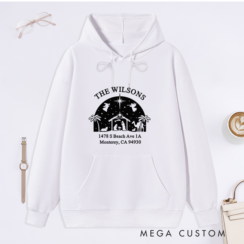 Personalized Hoodie Custom Printed Hoodie Unisex Personalised Pullover Sweatshirt for Housewarming Holiday Gift New Home Gifts