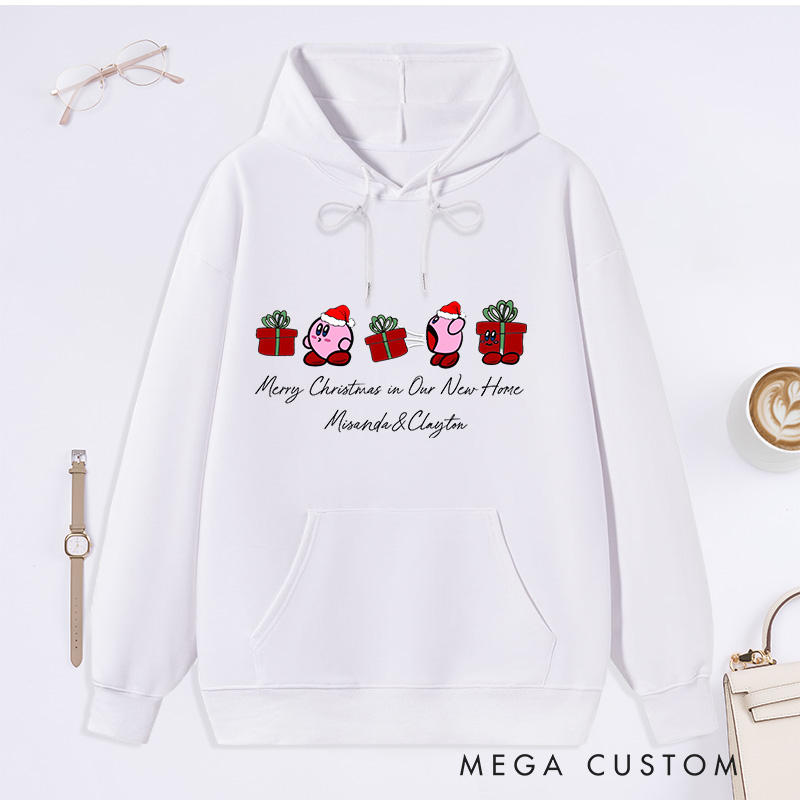 Personalized Hoodie Merry Christmas in Our New Home Design Custom Christmas Sweatshirt Christmas Housewarming Holiday Gift