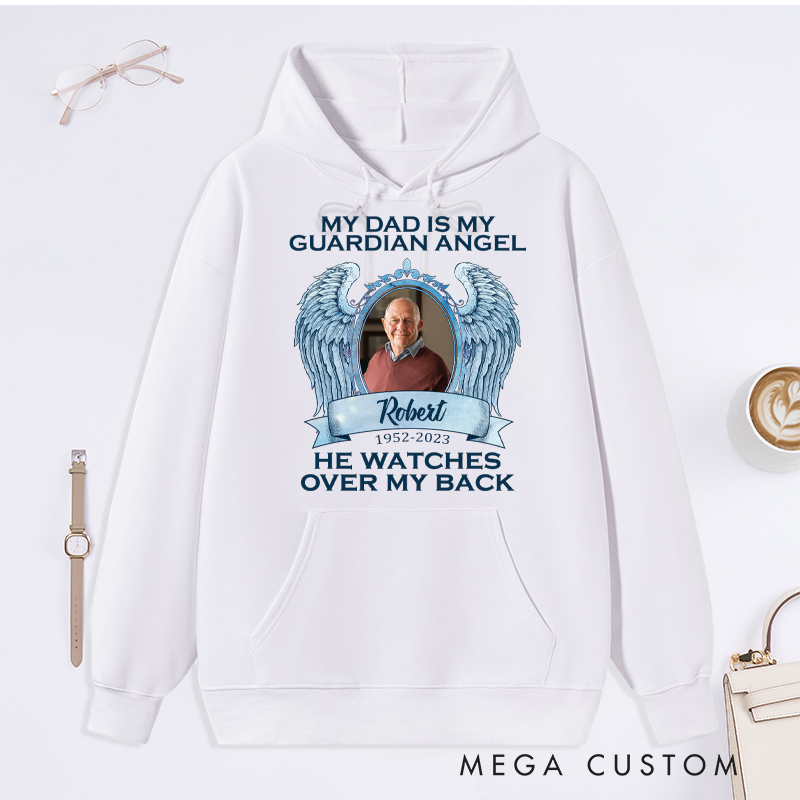 Personalized in Loving Memory Hoodie Rest in Peace Heaven Hoodie Custom Photo Hoodie My XX Is My Guardian Angel Sweatshirt 