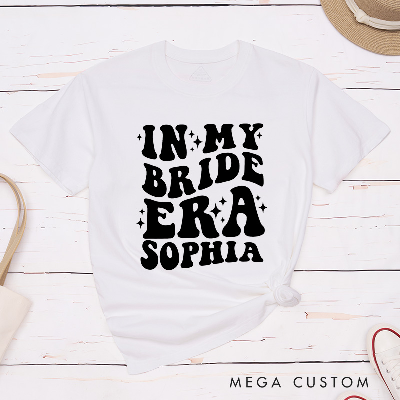 Personalized In My Bride Era Matching T-Shirt In My Maid of Honor Era T-Shirt Wedding Bachelorette Party Gift