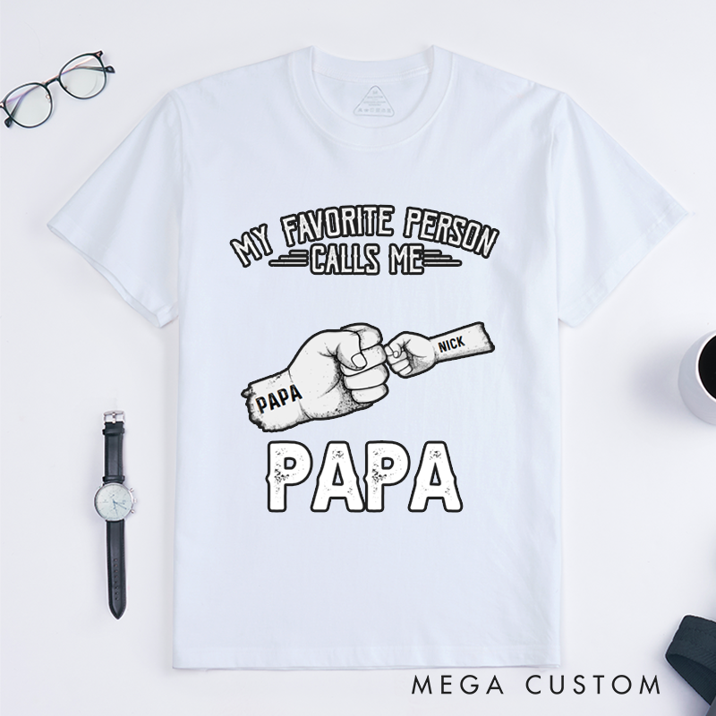 Personalized a Dad Like No Other My Favorite People Call Me Papa Classic T-shirt 