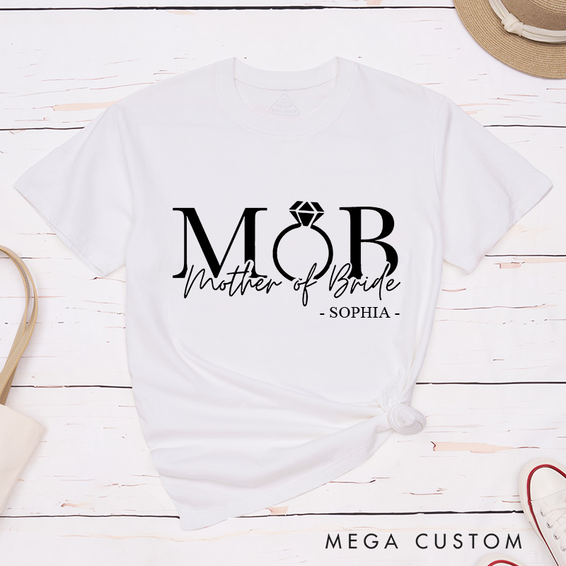Personalized Mother of the Groom Mother of the Bride Matching T-Shirt MOB T-Shirt MOG T-Shirt Bachelorette Party Gift