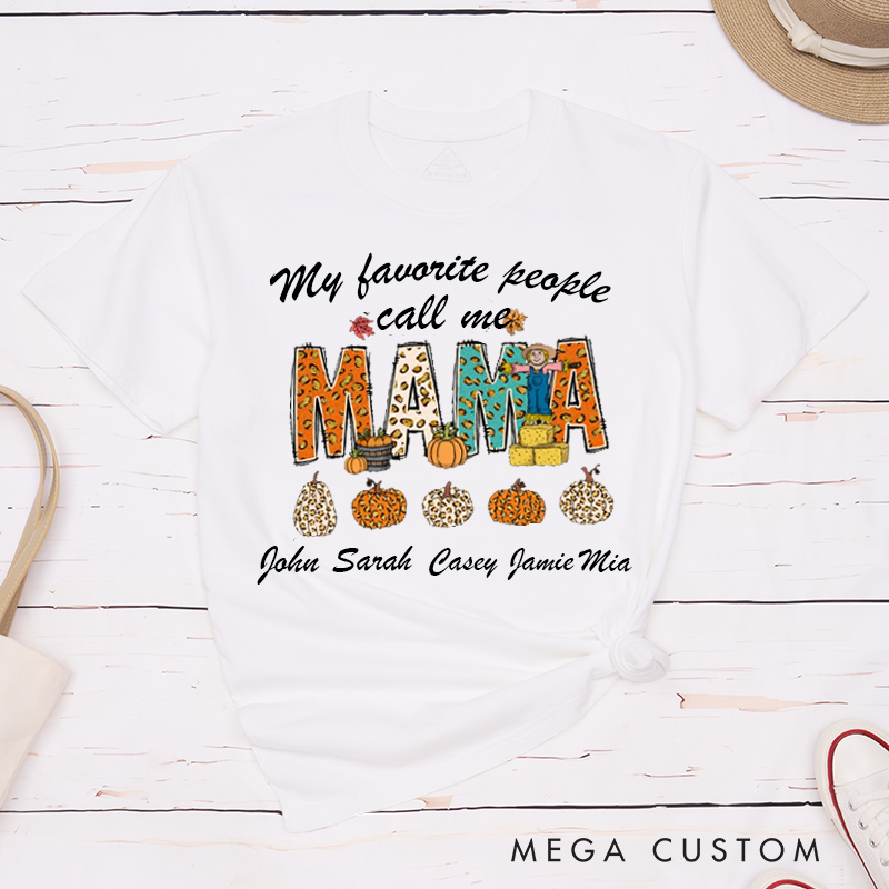 Personalized My Favorite People Call Me Mama Halloween Making Memories Together Family Classic T-shirt