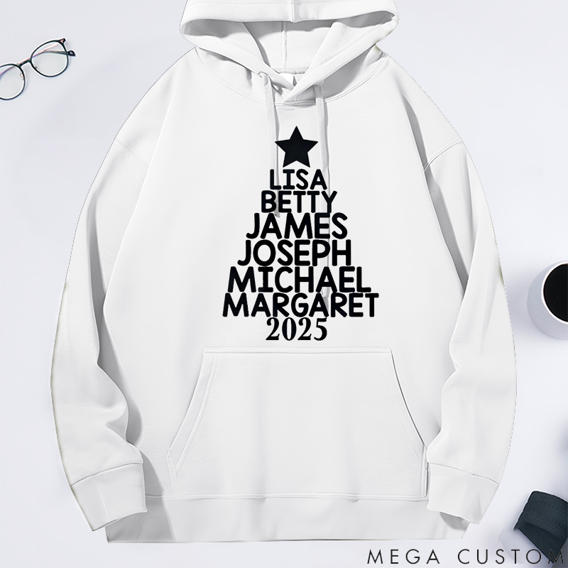 Personalized Family Reunion Theme Our Family's Christmas Tree Classic Hoodie