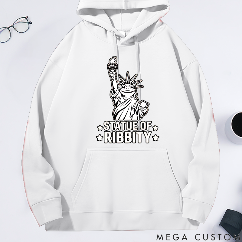 Personalized Classic Hoodie Statue of Ribbity Funny Frog Protest
